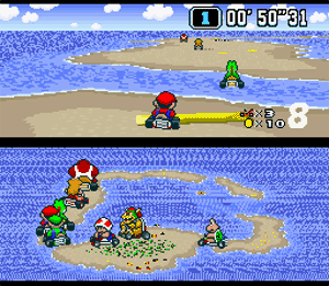 Another Super Mario Kart screenshot